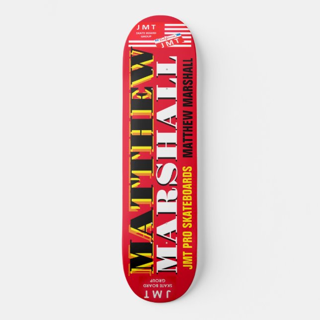 MATTHEW MARSHALL 8 Placa para skateboard de 1/4" (Anverso)