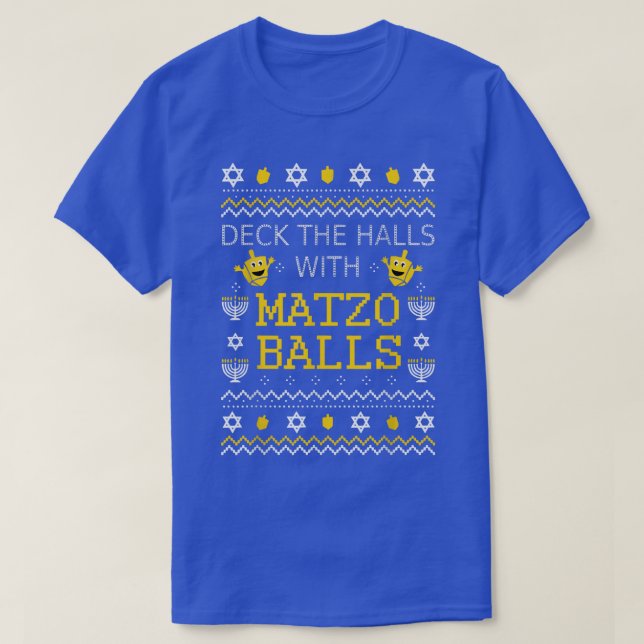Matzo Balls Navidades feos Sweater Jewish Hanukkah (Diseño del anverso)
