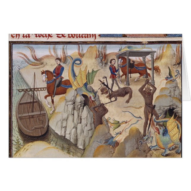 Maugis que lucha la serpiente (Anverso (Horizontal))