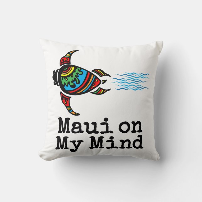 Maui en mi mente Cojín decorativo (Anverso)