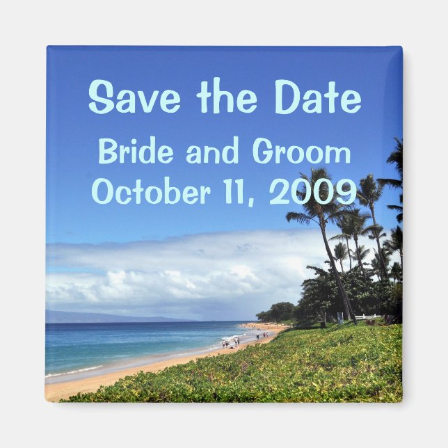 Maui Guardar el imán Boda de fecha (Frente)