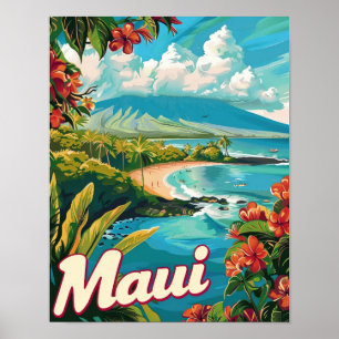 Maui Hawaii Poster de impresión de afiches de viaj