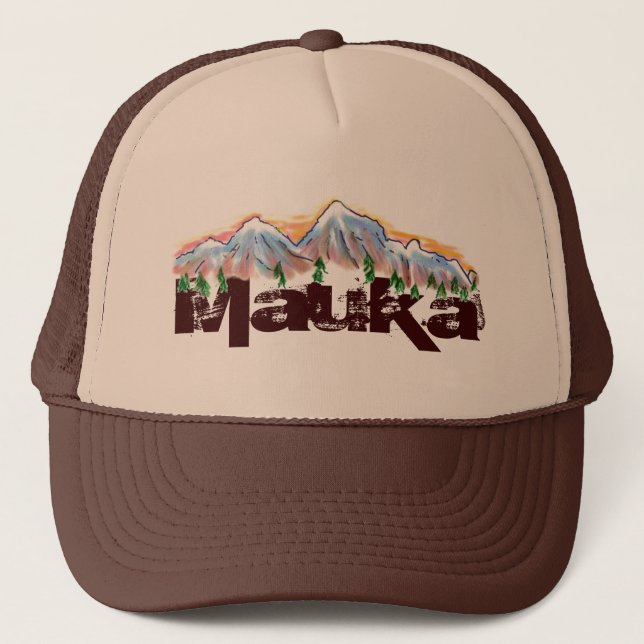 Mauka hacia el gorra del hawaiian de las montañas (Anverso)