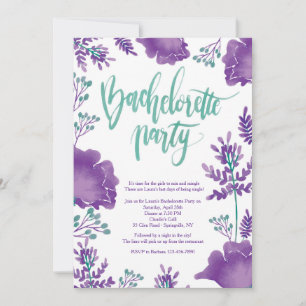 Mauve Bachelorette Party Invitación