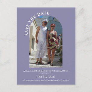 Mauve Photo Save the date Invitación