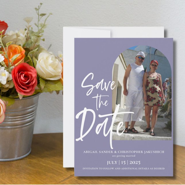 Mauve Photo Save the date Invitación (Subido por el creador)