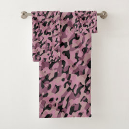 Mauve pink and Charcoal Camo abstract