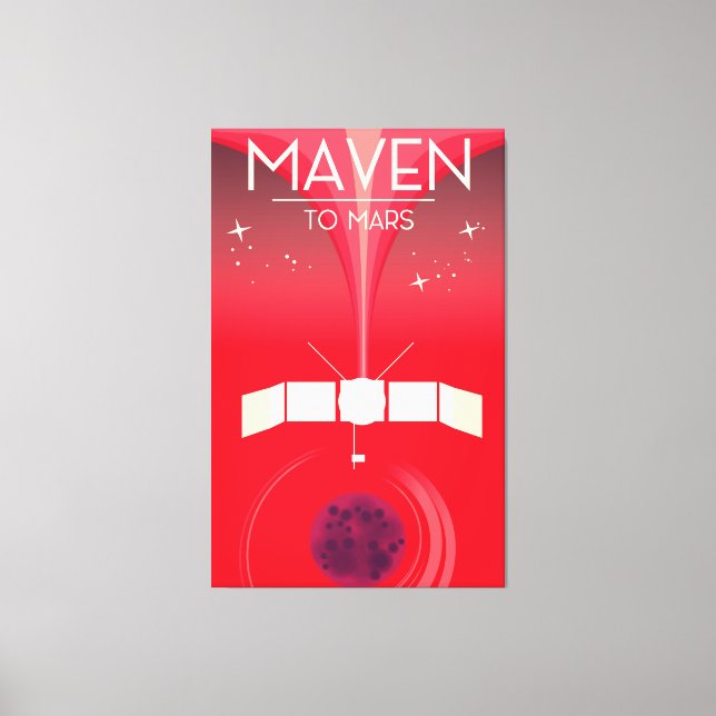 MAVEN - arte espacial de Marte. (Anverso)