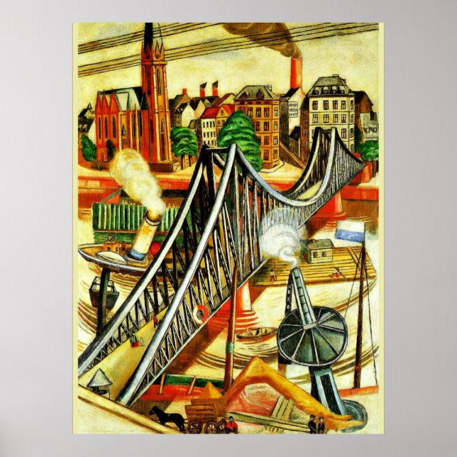 Max Beckmann - The Iron Bridge, pintura de arte fi (Frente)