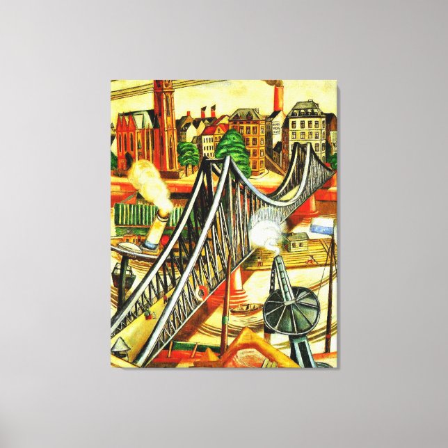 Max Beckmann - The Iron Bridge, pintura de arte fi (Anverso)