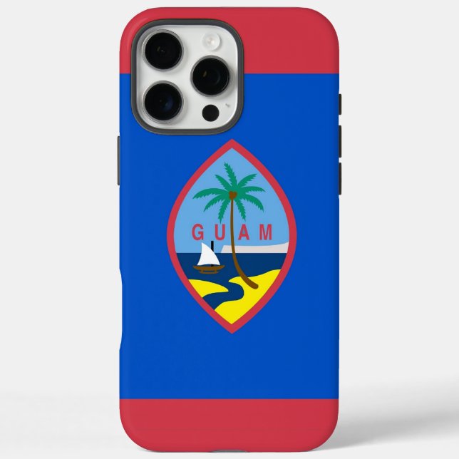 Max Funda Apple iPhone 16 Pro Max, bandera de Guam (Reverso)