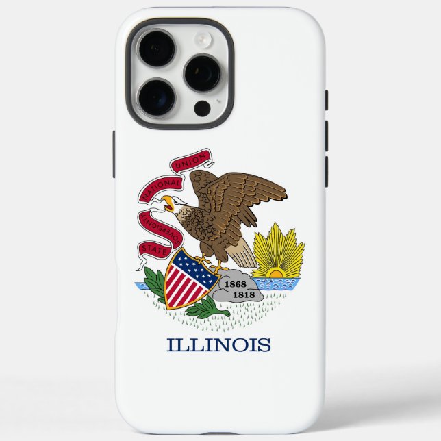 Max Funda Apple iPhone 16 Pro Max, bandera de Illinois (Reverso)