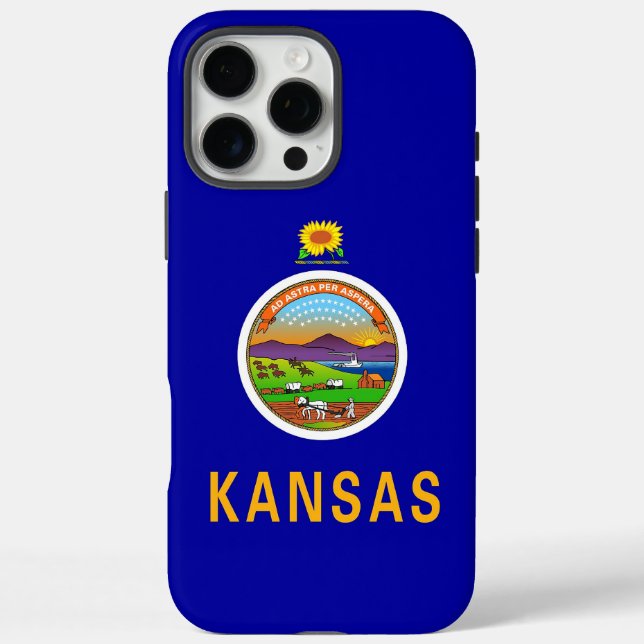 Max Funda Apple iPhone 16 Pro Max, bandera de Kansas (Reverso)