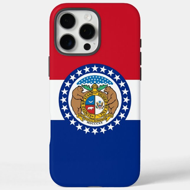 Max Funda Apple iPhone 16 Pro Max, bandera de Misuri (Reverso)