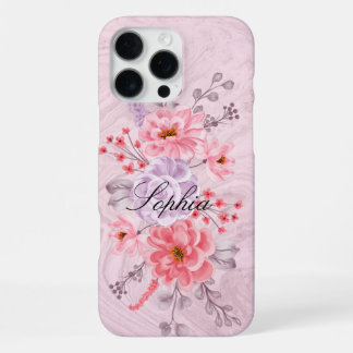 Max Funda para iPhone 16 Pro con flores silvestres per