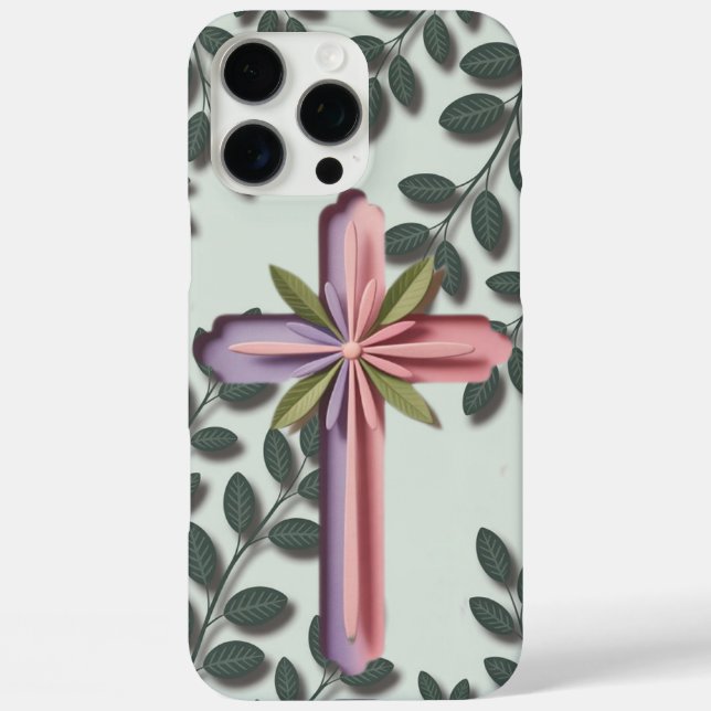 Max iPhone 16 Pro Funda con diseño Christian Cross Ai (Reverso )