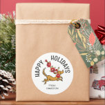 Máx Navidades Poinsettia | Etiqueta de regalo de N<br><div class="desc">Añada esta divertida etiqueta de regalo del Dr. Seuss Grinch a cualquier regalo de vacaciones.</div>