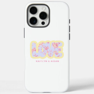 Max Personalizado pareja iPhone 16 Pro Funda con LOVE 