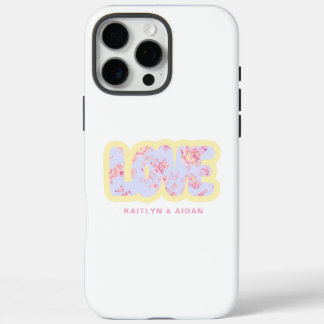 Max Personalizado pareja iPhone 16 Pro Funda con LOVE 