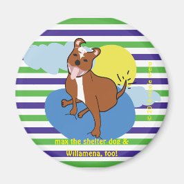 Max & Willamena | Imán redondo de 2¼ pulgadas a ra