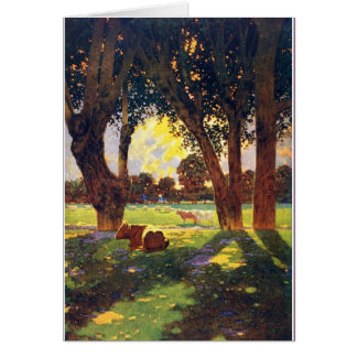 Maxfield Parrish - abandone con la tarjeta del