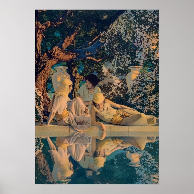Maxfield Parrish El Jardín de Alá 1918 Arte Fino (Frente)