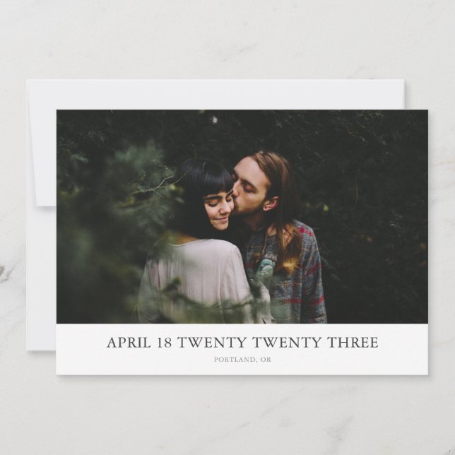 Máximo minimalismo Foto Guardar la tarjeta de fech (Anverso)