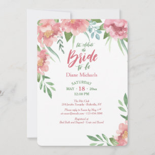 May florece la invitación a la ducha de novia