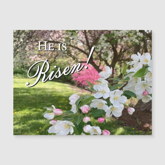 May Flowers Pink Easter Magnet (Anverso)