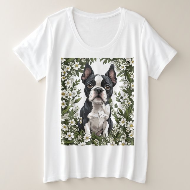 Mayflowers De Boston Terrier Y Massachusetts 2 (Anverso del diseño)