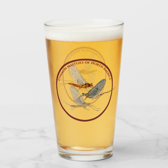 Mayfly Beer Pint Glass (Anverso (lleno))