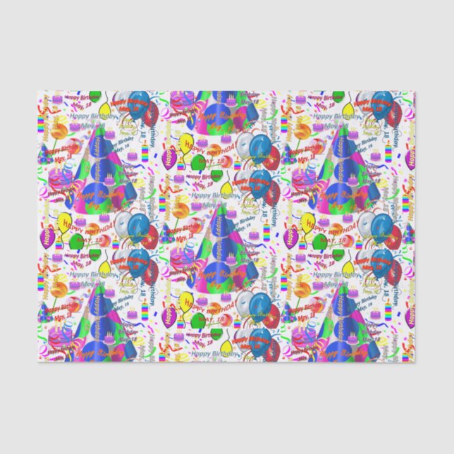 Mayo, 18 Papel de debate de cumpleaños (Anverso)