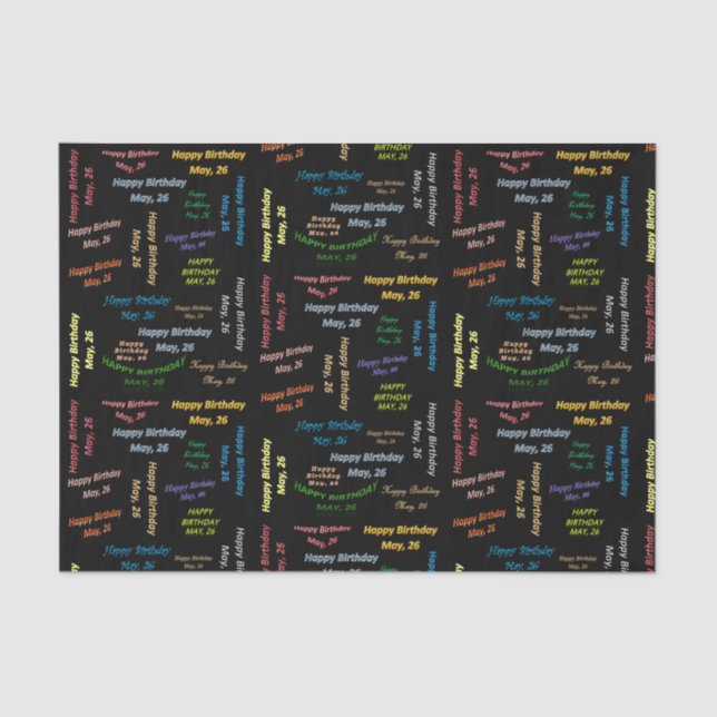 Mayo, 26 Papel de debate de cumpleaños (Anverso)