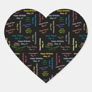 Mayo, 27 Pegatina de cumpleaños