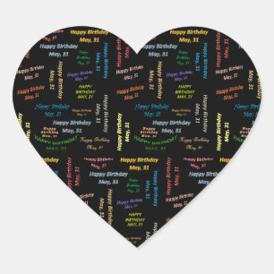 Mayo, 31 Pegatina de cumpleaños