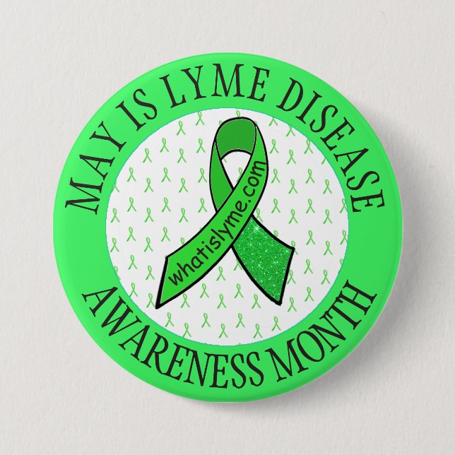 Mayo es botón Lime del mes de concientización sobr (Anverso)