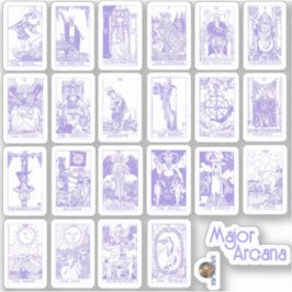 Mayor hoja de Pegatina arcana en púrpura Gótico Pa