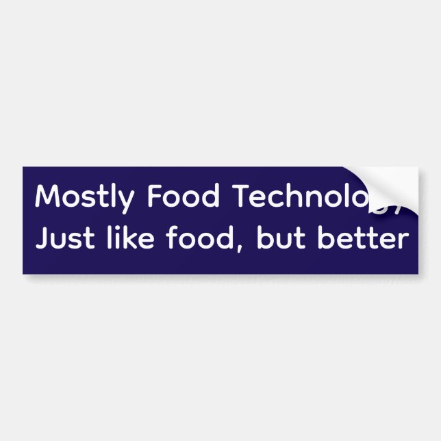 Mayormente, tecnología de alimentos pegatina de pa (Frente)