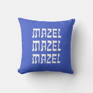 Mazel Mazel Mazel Tov Cojín decorativo Hanukkah mo
