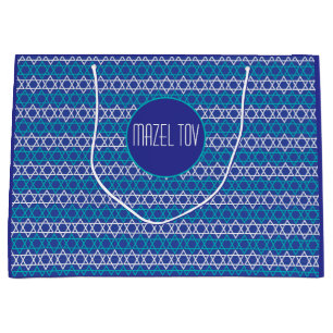 "¡Mazel Tov!" Bolsa de regalo grande del patrón de