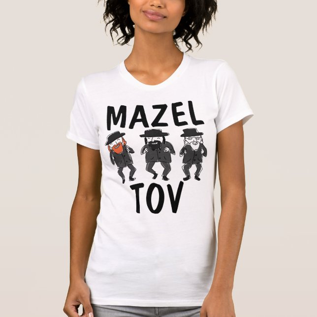 MAZEL TOV Camisetas judías divertidas (Anverso)
