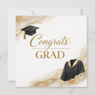 Mazel Tov en tu tarjeta de graduación Negro Dora