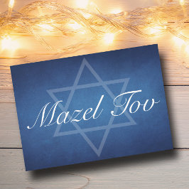 Mazel Tov Estrella Azul de David Bar Mitzvah Card