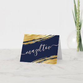 Mazel Tov Gold Felicitaciones Deseos Tarjeta de No