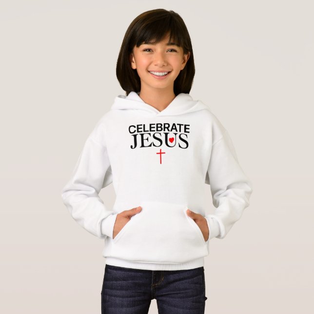 Mazipoodles Celebran Jesús Niños Hoodie (Anverso completo)
