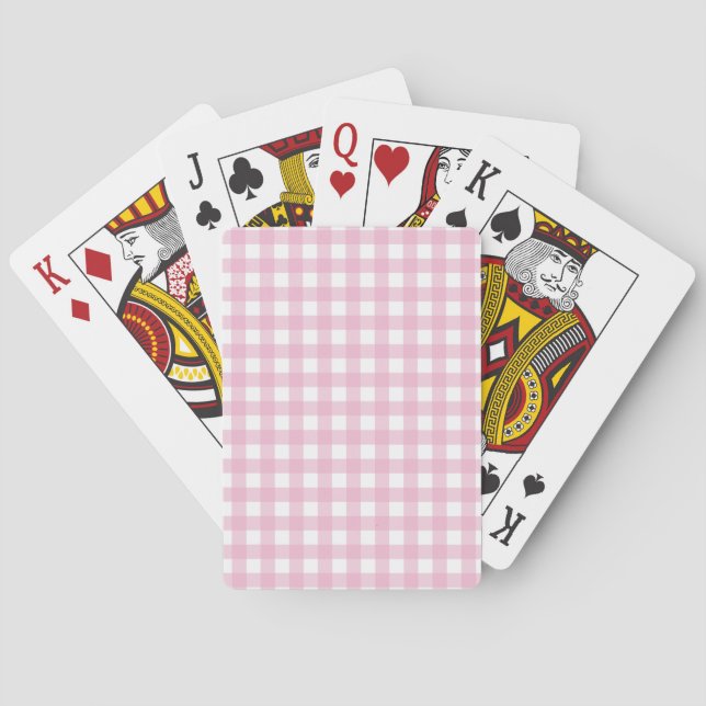 Mazo de Cartas de Cuadros Rosas (Reverso)