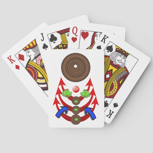 Mazo de Cartas de Cuerda Ranas Verdes (Reverso)