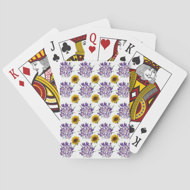 Mazo de Cartas de Juego de Girasoles (Reverso)