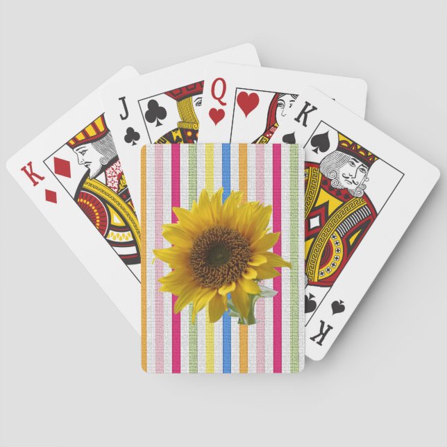 Mazo de Cartas de Juego de Girasoles (Reverso)