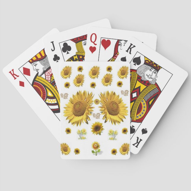Mazo de Cartas de Juego de Girasoles (Reverso)
